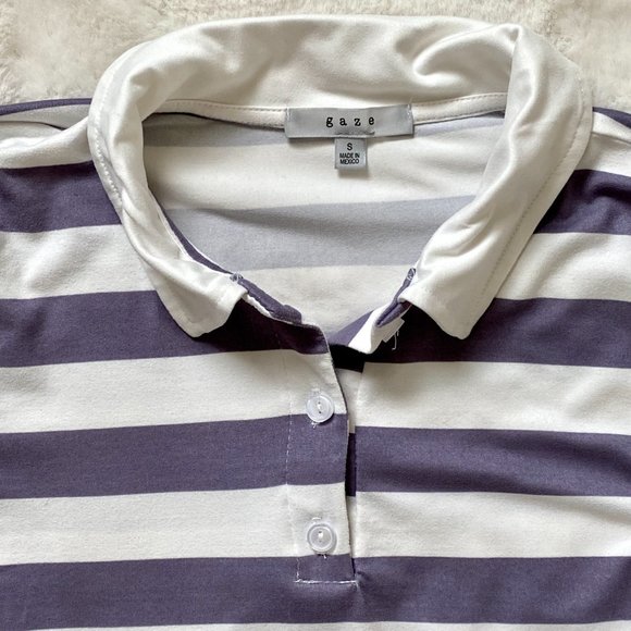 3/$25 Gaze Cropped Rugby Shirt - Picture 3 of 5